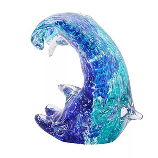 Objets d'art Glass Figurine - Wave
