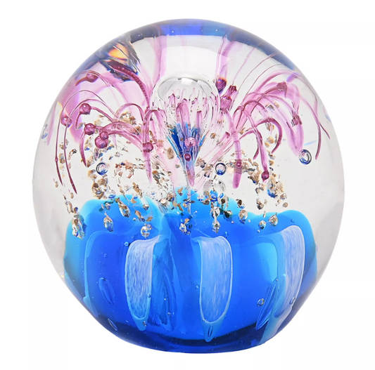 Objets d'art Glass Ornament - Pink Coral Paperweight