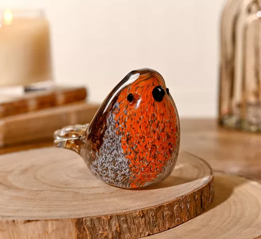 Objets d'art Glass Figurine - Robin