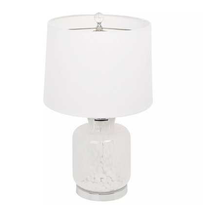 Hestia Table Lamp With White Confetti Glass Base 21.5"