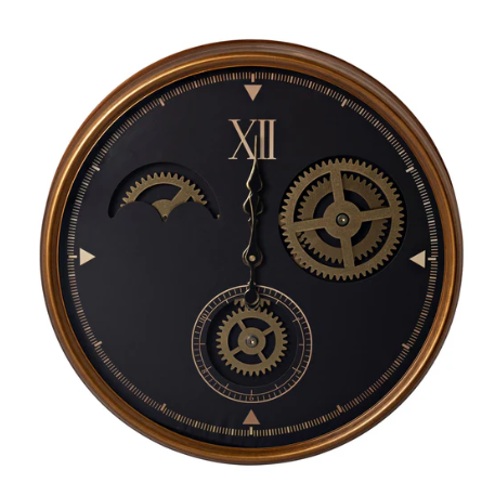 Wall Clock with Moving Gears 50 cm