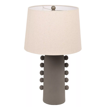 Hestia Dark Grey Ceramic Table Lamp 24.5"
