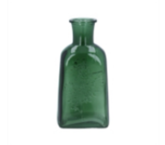 Gisela Graham Green Glass Wildflower Bottle Vase