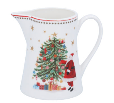 Nostalgia Santa/Tree New Bone China Jug, Small