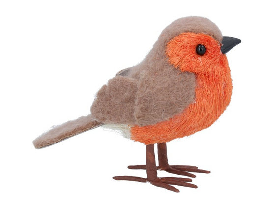Bristle Orn 13cm - Faux Fur Robin