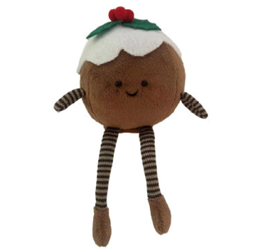 Fabric Christmas Pudding Man Shelf Sitter