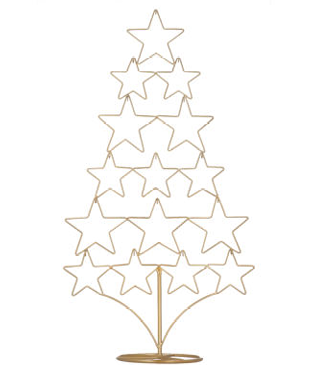 Gold Stars Hanging Display Tree