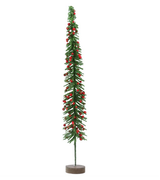Bristle Tree 41cm - Glitter Slim w Berries