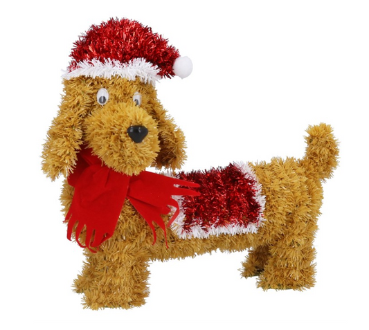 Tinsel Dachshund Ornament 23cm