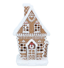 White Iced LED Gingerbread House