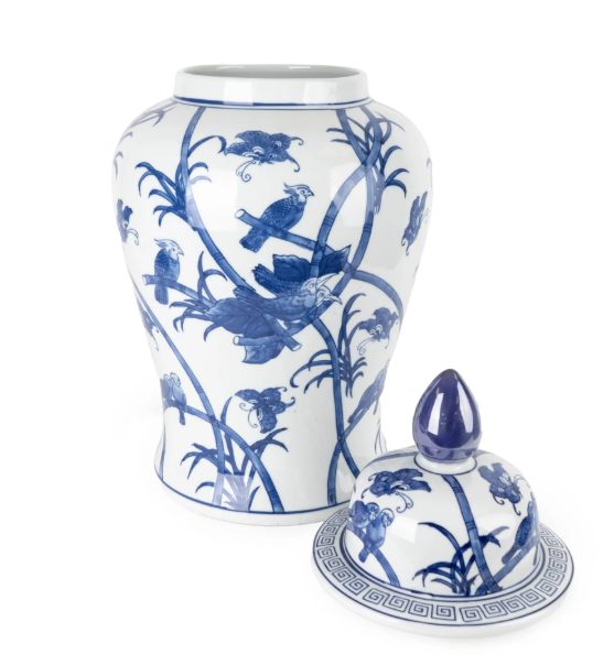 Extra Large Ginger Jar - Blue/White