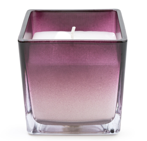 Plum Ombre Small Glass Candle - Sakura Blossom Scent