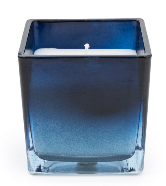 Midnight Blue Ombre Small Glass Candle
