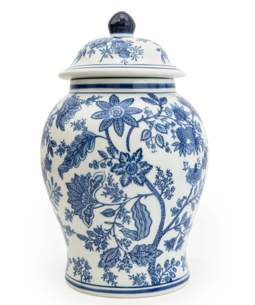 Sumatra Blue & White Large Ginger Jar