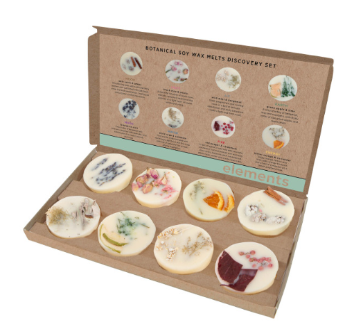Stoneglow Elements Discovery Set - Botanical Scented Soy Wax Melts Gift Set of 8