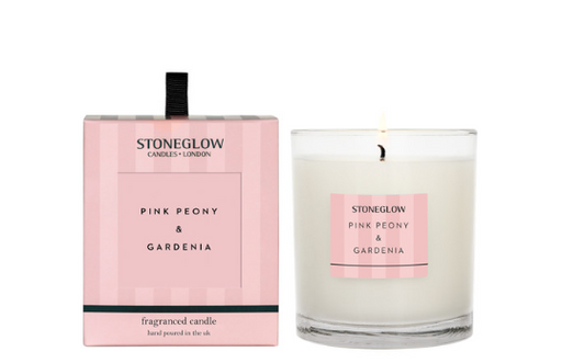 Stoneglow Modern Classics - Pink Peony & Gardenia - Scented Candle - Boxed Tumbler