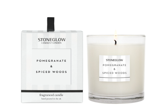 Stoneglow Modern Classics - Pomegranate & Spiced Woods - Scented Candle - Boxed Tumbler