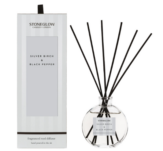 Stoneglow Modern Classics - Silver Birch & Black Pepper - Scented Reed Diffuser 120ml