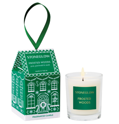 Stoneglow Frosted Woods - Pear, Patchouli & Musk Scented Votive Candle