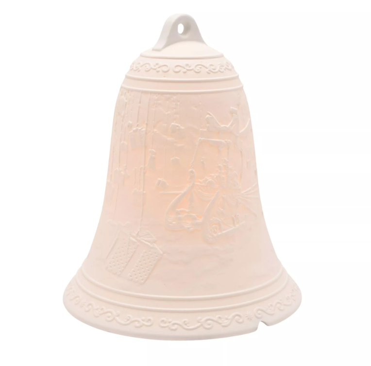 White Porcelain Christmas Bell Lamp
