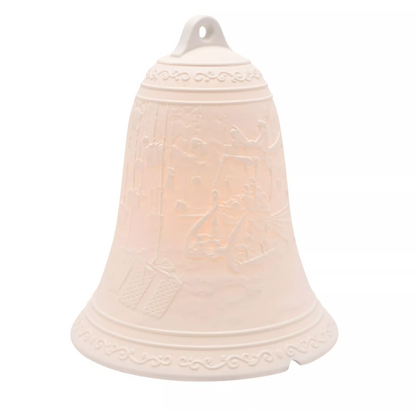 White Porcelain Christmas Bell Lamp