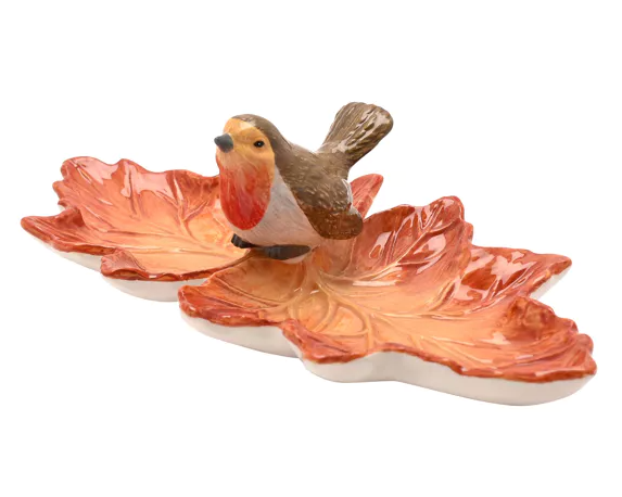 Country Living Robin On A Leaf Trinket Dish