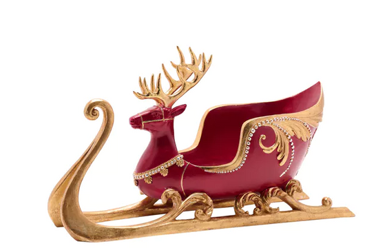 Deer & Sleigh Wine Bottle Holder