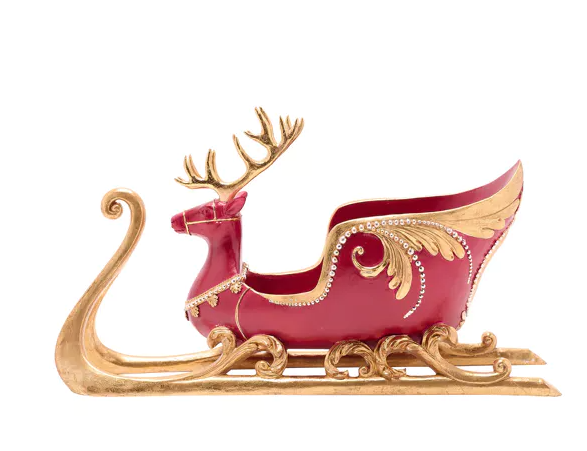Deer & Sleigh Wine Bottle Holder