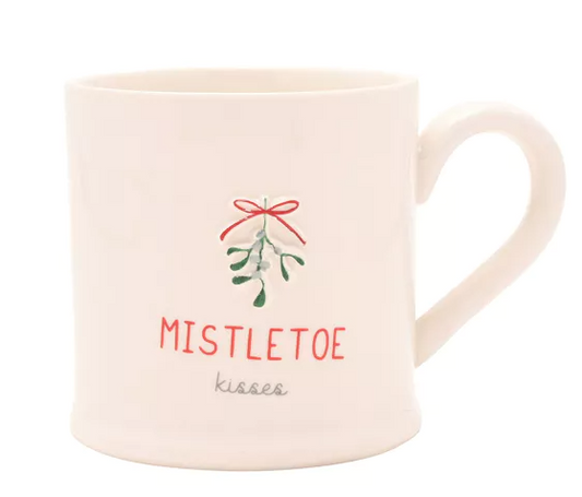 Love Life Christmas Embossed Mug - Mistletoe