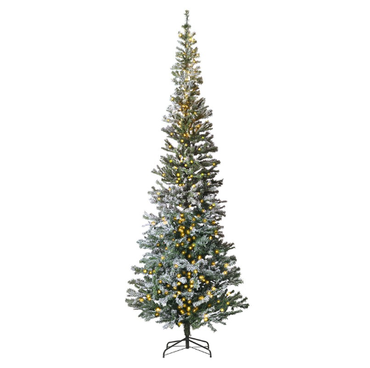 9ft Snow Tree With Plug In Lights