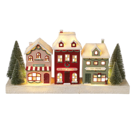 Light Up Winter Shop Scene With Trees