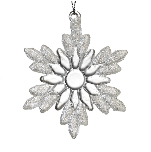 Hanging Glass Snowflake Decoration
