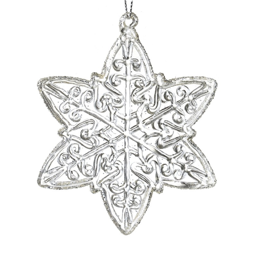 Hanging Glass Snowflake