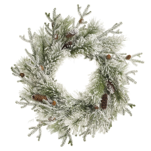 70CM Snowy Cone Wreath