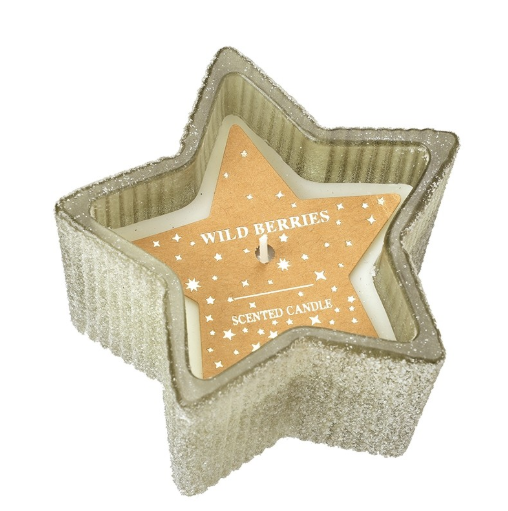 Glass Star Scented Candle - Wild Berries