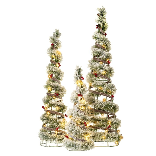 Light Up Christmas Tree with Berries