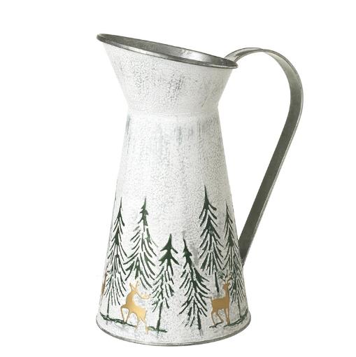 Winter Scene Metal Jug