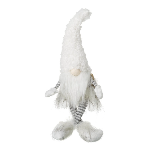 Sitting Gonk With White Fluffy Hat