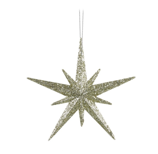 Glitter Star Hanging Tree Decor