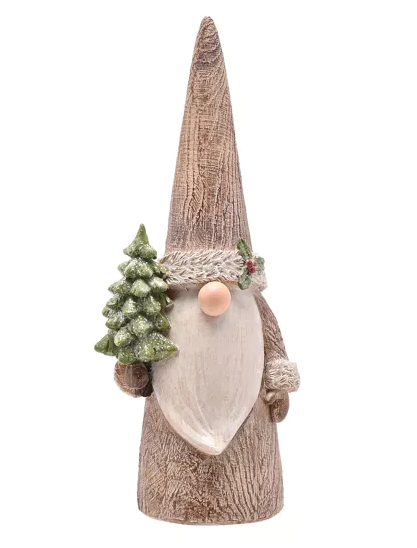 Wood Effect Christmas Gonk Figurine 23cm