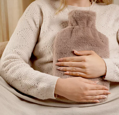 Sophia Layers Soft Faux Fur 1.7L Muff Hot Water Bottle - Taupe