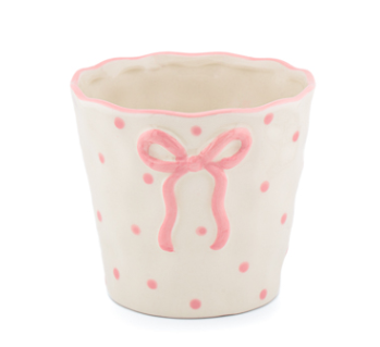 Pink Bow Planter
