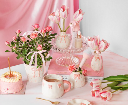 Pink Bow Planter