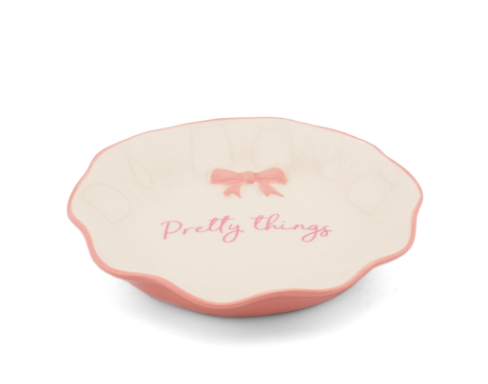 Pink Bow Trinket Dish