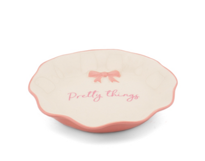 Pink Bow Trinket Dish