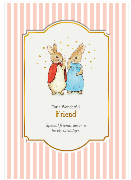 Beatrix Potter-Peter Friend Birthday Card