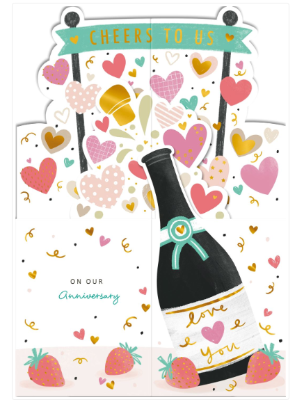 Cheers to us, On our Anniversary Card