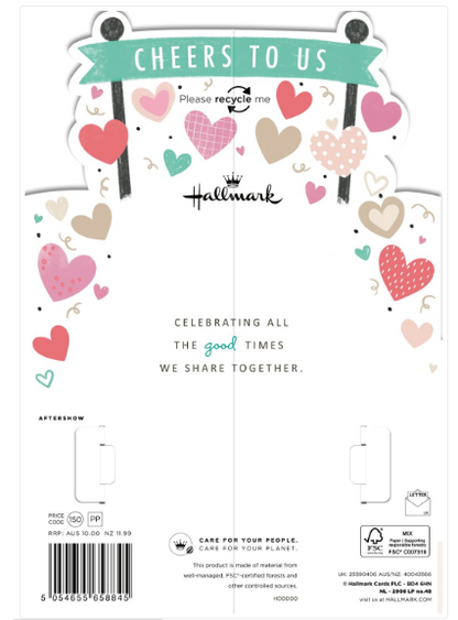 Cheers to us, On our Anniversary Card