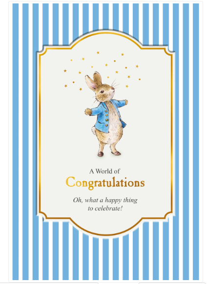 Beatrix Potter-Peter Rabbit Congratulations Card