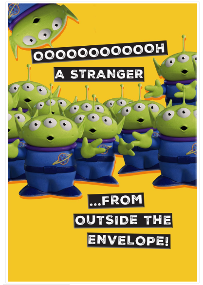 Toy Story Stranger Card